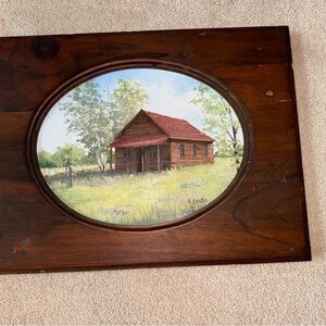 496-PTT Old Schoolhouse Price County 16” X 21” Rusty Wormy Red Cedar Stained